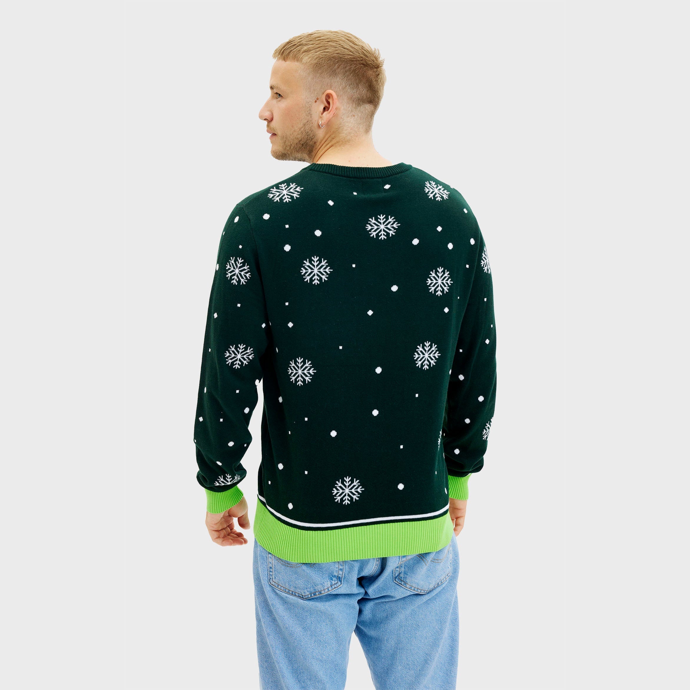 Niedlicher Dino-Weihnachtspullover – Herren.